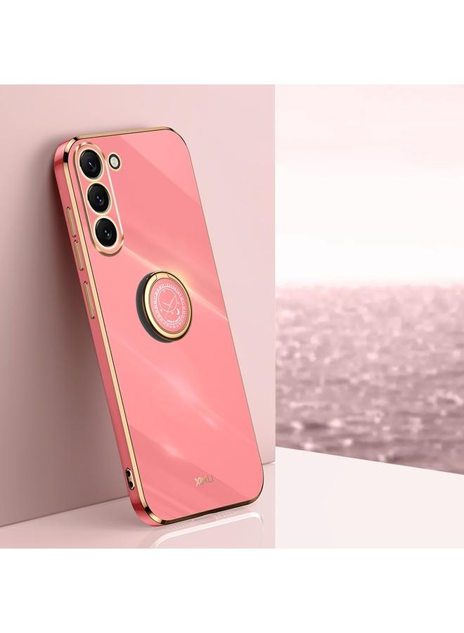 اس-توب جراب لهاتف Samsung Galaxy S22 5G XINLI جراب هاتف TPU مطلي بالكهرباء 6D بحافة مستقيمة مع حامل حلقي - Image 1