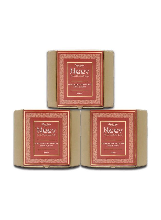 Neev Herbal Handmade Soaps Kumkumadi Soap (100Gm) Set Of 3 - Image 2