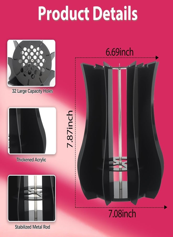 Taladad Vase Holder fit for Lego Flowers Bouquet - Acrylic Puzzle Vase fit for Lego Botanical Collection Building Set, Adult Gift Display Stand for Roses Orchid Sunflower Tulips Daffodils Lotus (Black) - Image 4