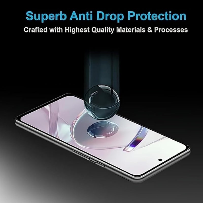 SPCORE Tempered Glass Screen Protector Compatible For Motorola Moto G35 (Black) With Edge To Edge Coverage And Easy Installation Kit (Pack of 1) - Image 4