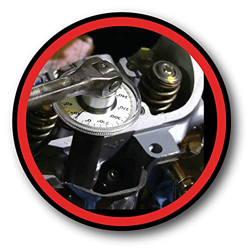 Performance Tool M205 1/2-Inch Torque Angle Gauge Tool, 360 Degree Angle Scale - Image 3