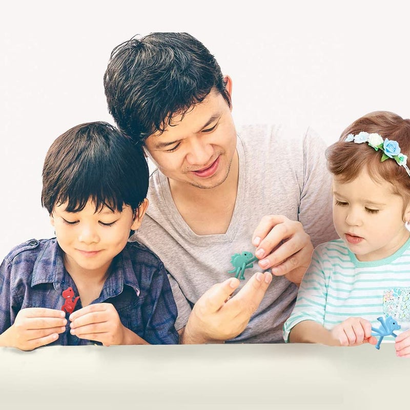 ArtCreativity 48 Pcs Bendable Dinosaur Toy, Mini Dino Figures Bendy Toy in 4 Colors, Great Dinosaur Party Favors for Kids, Birthday Party Goodie Bag Stuffers and Dinosaurios Pinata Fillers - Image 5