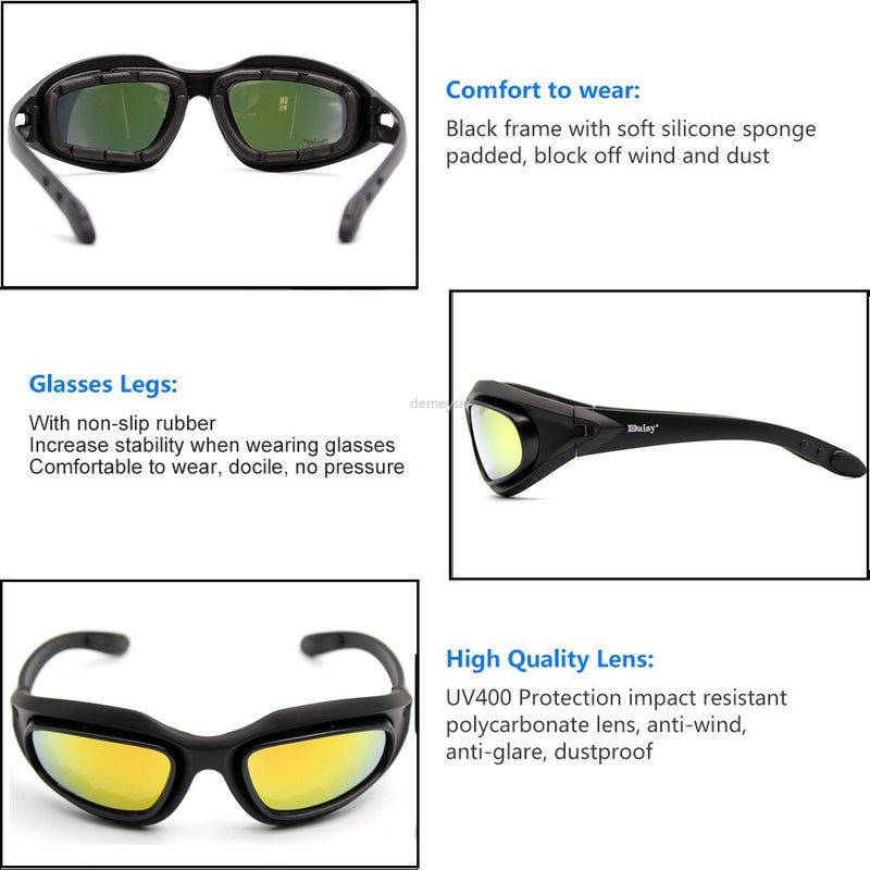 Daisy C5 Tactical Safety Glasses for Outdoor Shooting - Image 4