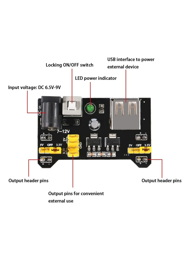5 قطع من وحدة الطاقة 3.3V 5V متوافقة مع MB102 - Image 3
