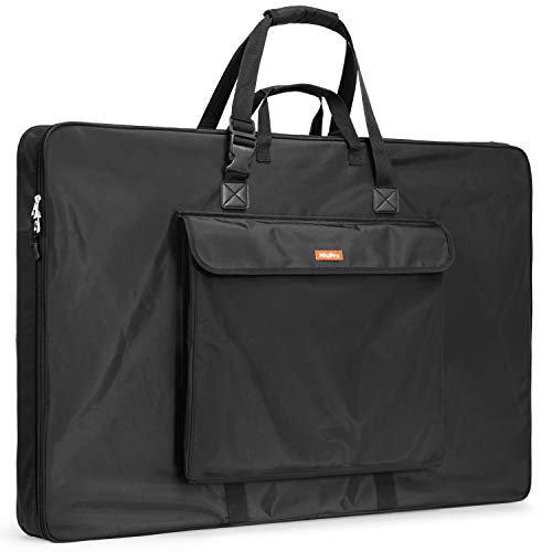 Nicpro Art Portfolio Bag 24 x 36 Inches Waterproof Nylon Artist Carrying Bag Soft Sided with Shoulder Strap Storage Case for Artwork Sketch Drawing Canvas Photography Poster Solar Panel - Image 1