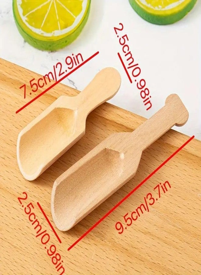 MaruHub 6Pcs Mini Wooden Spoons For Masala Jar Container, Reusable Candy Spoon, Baby Scoops, Environmental Protection, Non-Toxic Multi-Purpose Wooden Condiment Spoons (Square, Small) ,7.4 Cm - Image 5