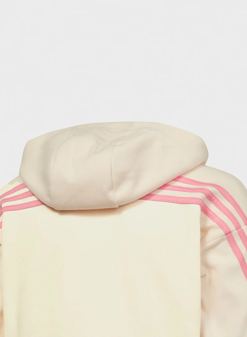 Adidas Youth 3 Stripe Hoodie