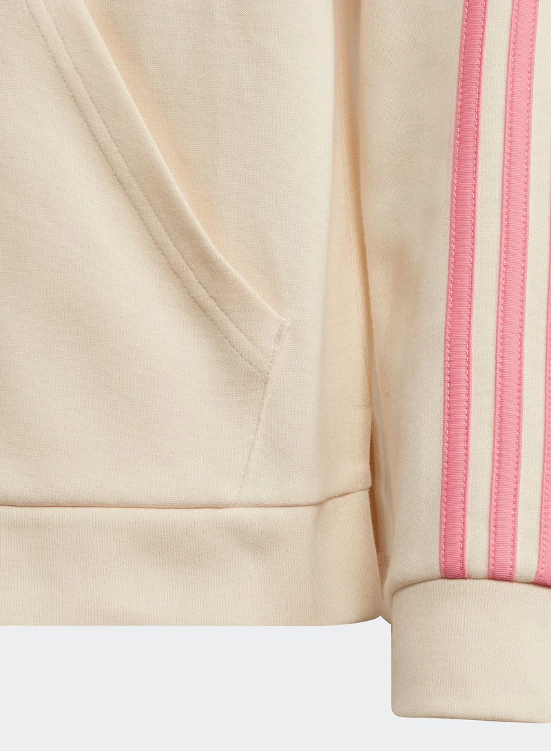 Adidas Youth 3 Stripe Hoodie