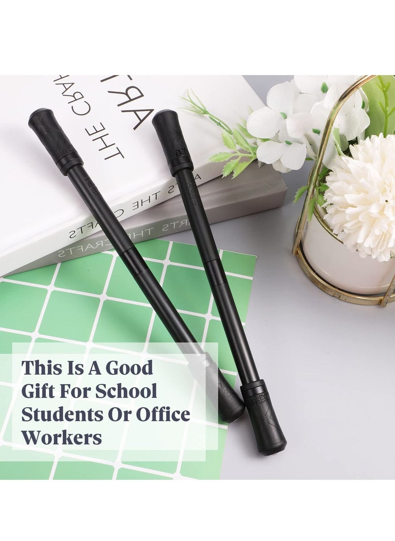 KASTWAVE 2 Pieces Finger Spinning Pen, Rolling Pen Game Stunt Pen with Tutorial, Release Stress Training Brain for Kids Adult Students Beginners (Black and Silver)  - Image 5