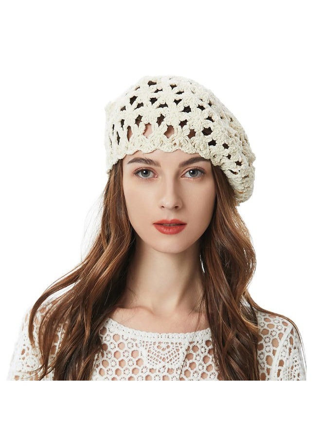 ZLYC Women's Beret, Floral Black, one Size fits Most  - Image 1