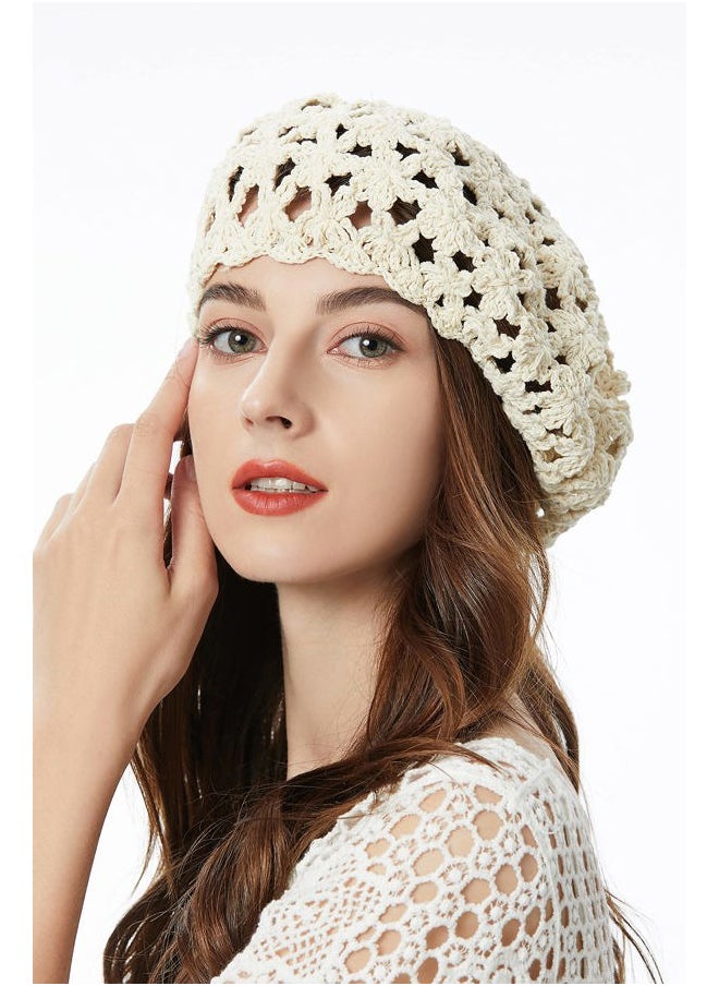 ZLYC Women's Beret, Floral Black, one Size fits Most  - Image 2