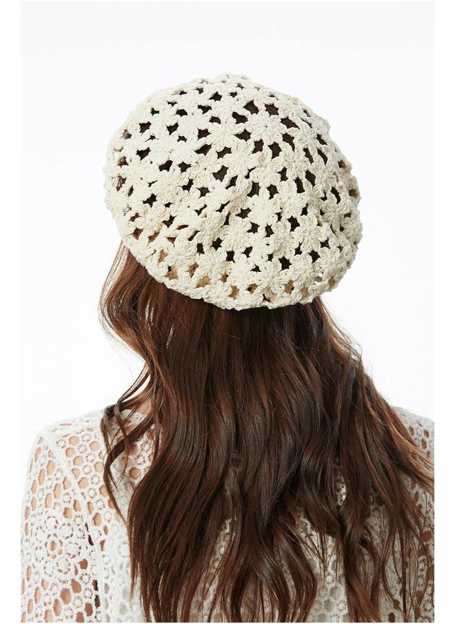 ZLYC Women's Beret, Floral Black, one Size fits Most  - Image 4