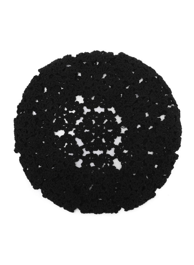 ZLYC Women's Beret, Floral Black, one Size fits Most - Image 5