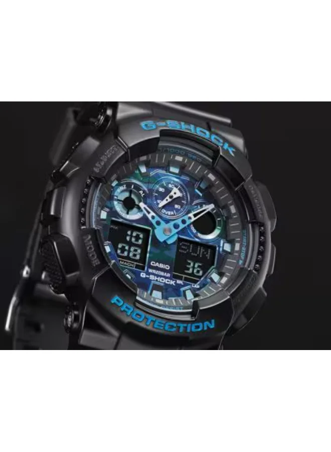 جي شوك ساعة رجالية تناظرية رقمية من الراتنج -- - . مم