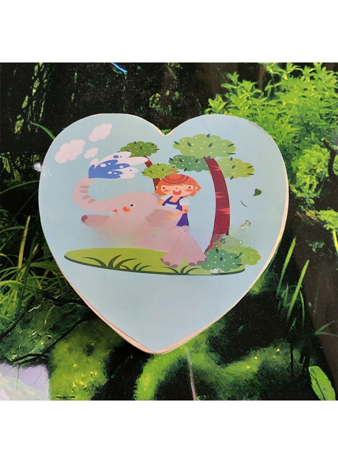 Ten Billion Wooden Deciduous Teeth Box Baby Deciduous Teeth Storage Wooden Box Color Printing Fetal Hair Deciduous Teeth Wooden Box Wholesale-Color:English Heart Hat  - Image 2
