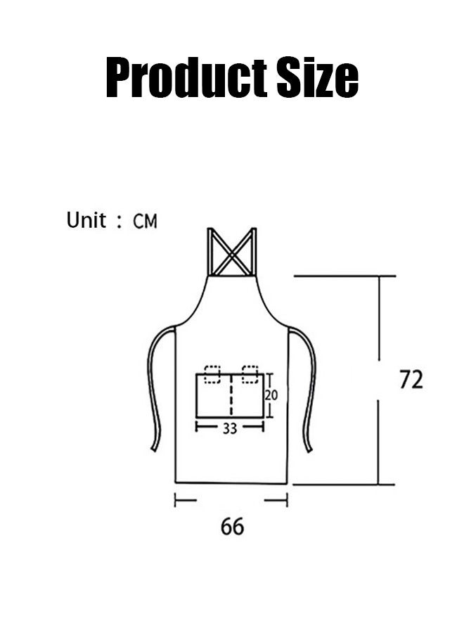 متجر الفرح مريلة ظهر متقاطعة مع أحزمة قابلة للتعديل وجيوب كبيرة من القماش المقاوم للماء، مريلة طاهٍ للمطبخ والطبخ والخبز وتصفيف الشعر والنجارة واللحام والنجارة، مريلة عمل، لون أسود - Image 4