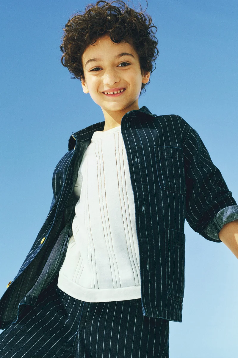 H&M Cotton denim overshirt