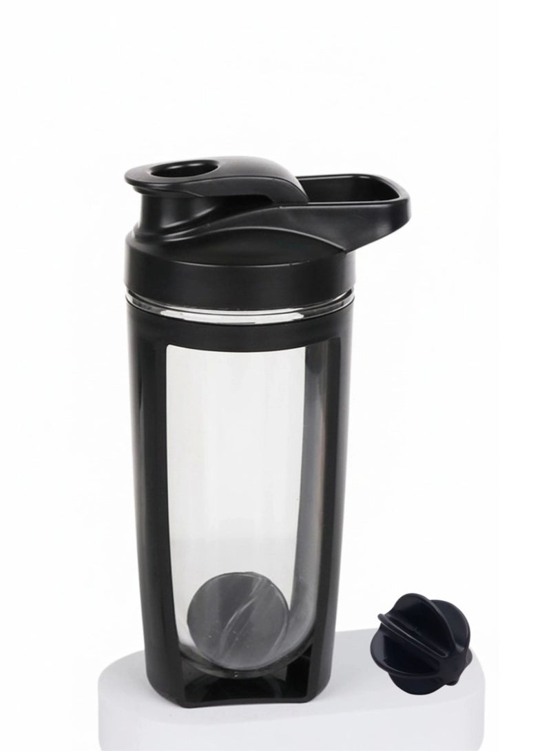 Protein Shaker Bottle Blender Leakproof Cup for Shakes with a Metal Mixer Perfect for Mixing Supplements 600 ml - Image 2
