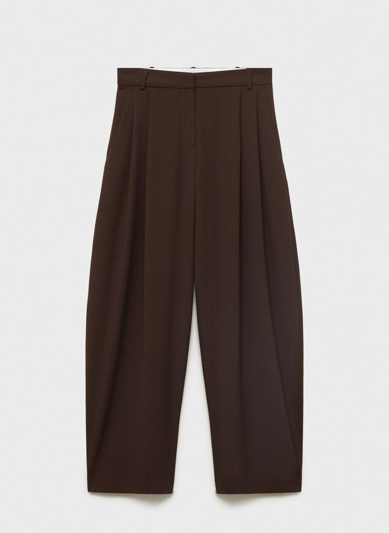 MANGO Pleat Detail Trousers  - Image 5