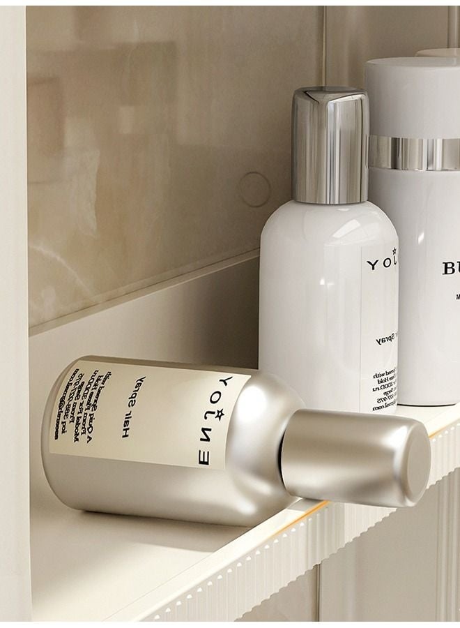 والالا رف حمام مثبت على الحائط من 3 طبقات، منظم للحمام، منظم للمكياج مع خطافات ودرج للحمام - Image 5