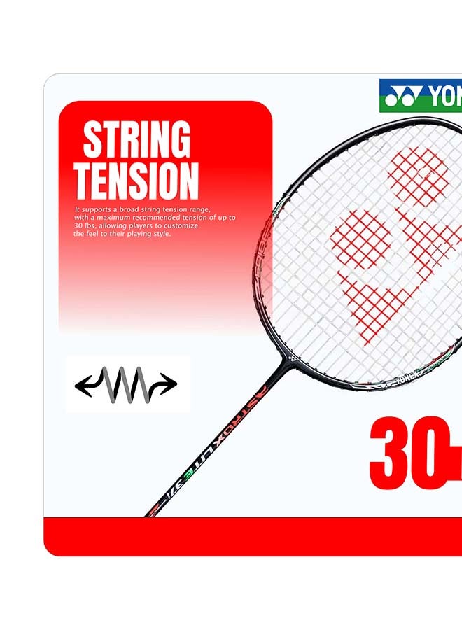 يونيكس مضرب تنس الريشة يونيكس أستروكس لايت 37i أسود اللون، مزود بأوتار وغطاء كامل - إطار خفيف الوزن وعالي القوة لضربات ساحقة سريعة وتحكم وأداء شامل - Image 2