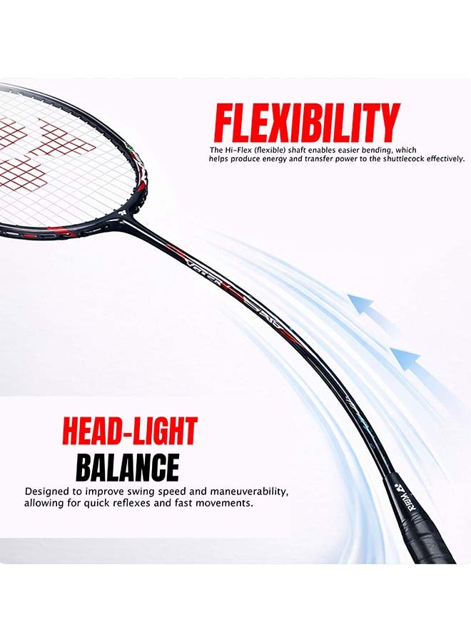 يونيكس مضرب تنس الريشة يونيكس أستروكس لايت 37i أسود اللون، مزود بأوتار وغطاء كامل - إطار خفيف الوزن وعالي القوة لضربات ساحقة سريعة وتحكم وأداء شامل - Image 5