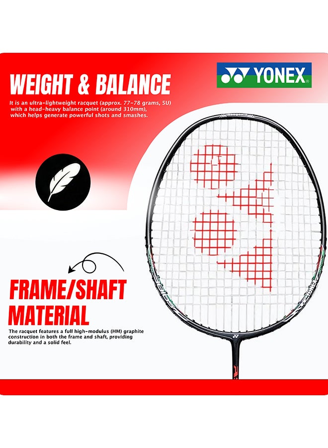 Yonex Astrox Lite 37i Black Strung Badminton Racquet with Full Cover – Lightweight High-Power Frame for Fast Smashes, Control and All-Round Performance Play - Image 3