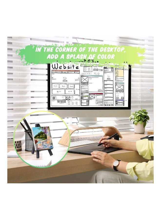 5 Inch Mini Wooden Display Easel Desktop Small Black Artist Photo Canvas Frame Tripod Digital Oil Painting Advertising Stand 12 Pieces - Image 3