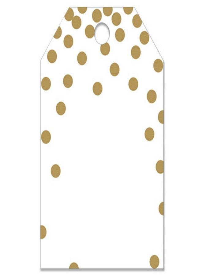 Metallic Gold Dots Printed Gift Tags - 2 1/4 x 3 1/2 (50)