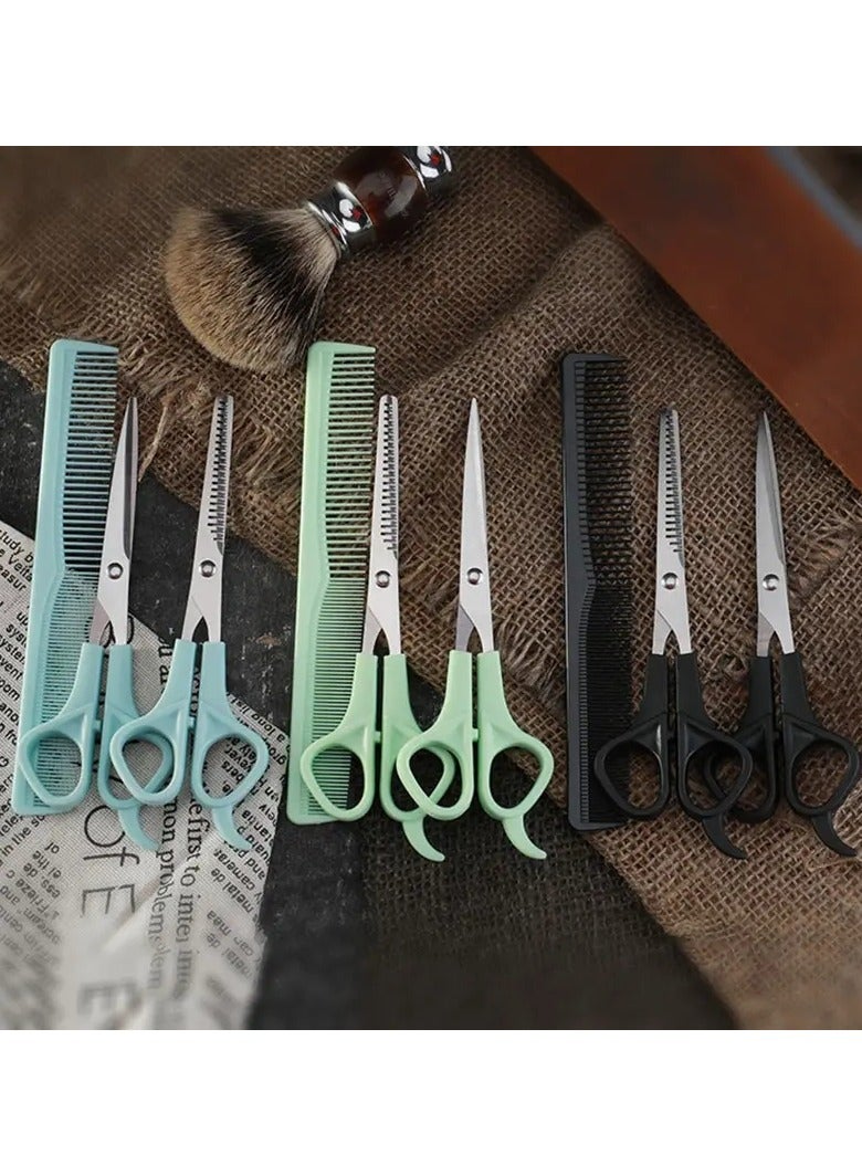 ORiTi Haircut Scissors Set Household Hairdressing Scissors Thinning Shears Hair Cutting Barber Scissors Flat Tooth Scissor Comb Beauty Hairdressing Scissors Tools - Image 4