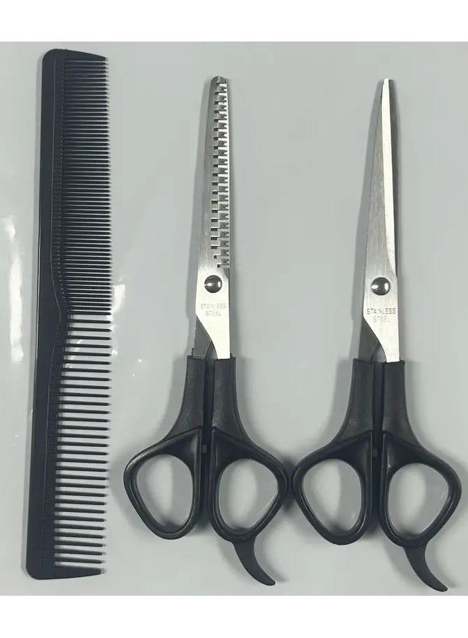 ORiTi Haircut Scissors Set Household Hairdressing Scissors Thinning Shears Hair Cutting Barber Scissors Flat Tooth Scissor Comb Beauty Hairdressing Scissors Tools  - Image 1