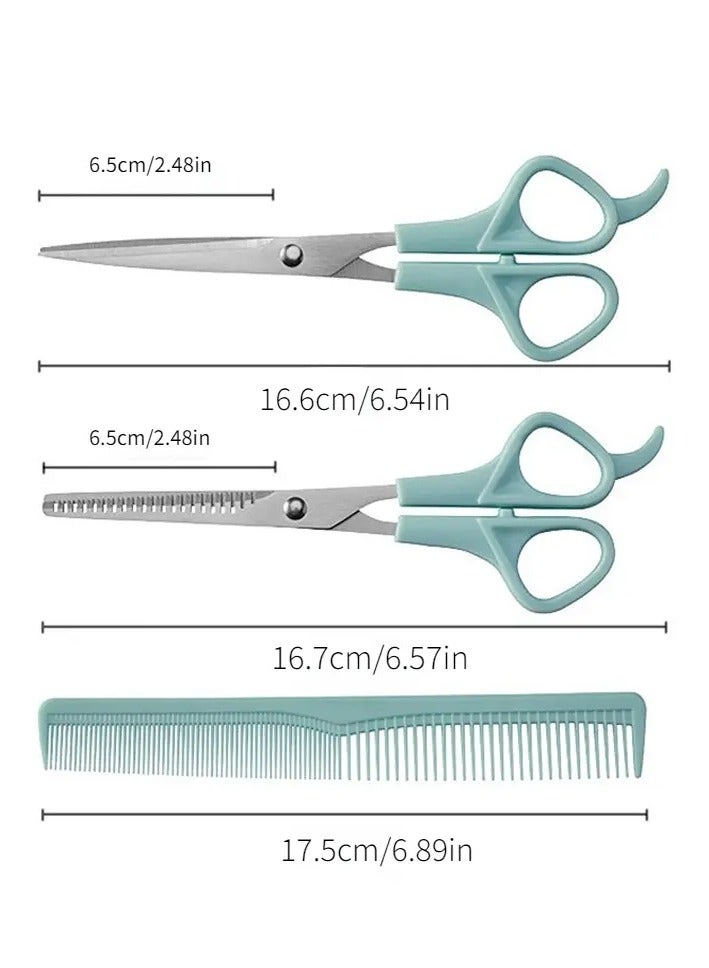 ORiTi Haircut Scissors Set Household Hairdressing Scissors Thinning Shears Hair Cutting Barber Scissors Flat Tooth Scissor Comb Beauty Hairdressing Scissors Tools  - Image 2