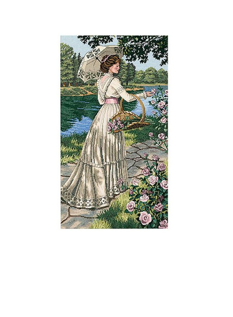 Craft Count Gold Collection A Summer Stroll Counted Cross Stitch Kit 10 inch x 18 inch 18pc - Image 3