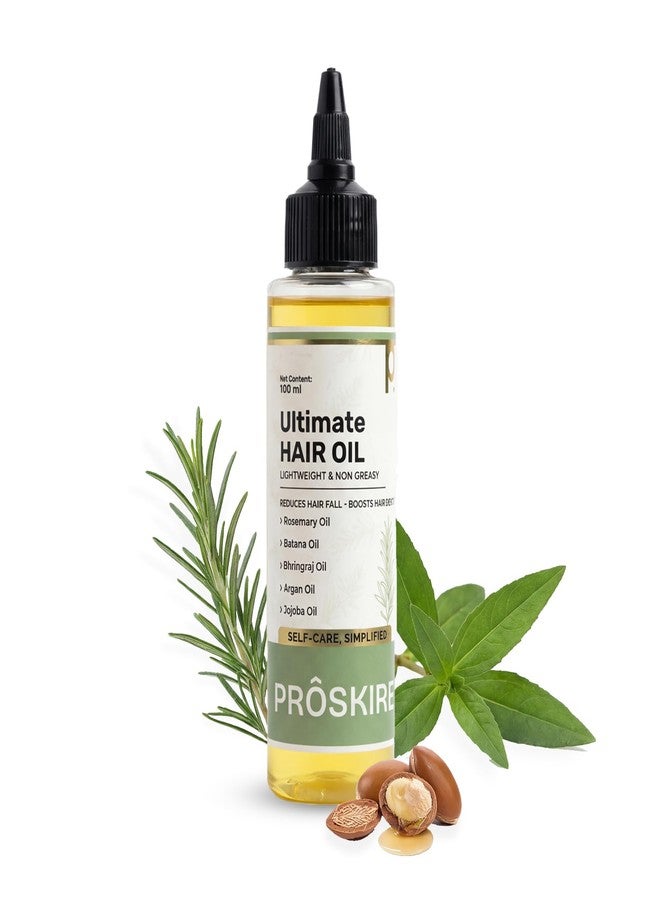 Proskire Ultimate Hair Growth Oil | Lightweight Non-Greasy Hair Growth Oil with Rosemary, Batana & Bhringraj | Reduces Hair Fall & Boosts Hair Density - 100ml - Image 1