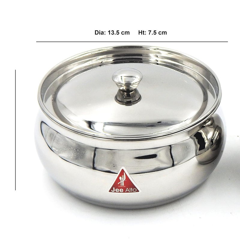 JEE ALTO Stainless Steel Round Apple Multipurpose ContainerServing DishStorage Pot Set of 1 pcs 900 ml - Image 3