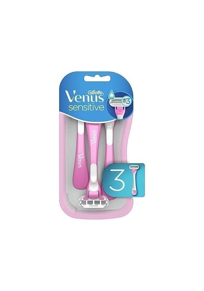 جيليت Venus Sensitive Disposable Razors × 3
