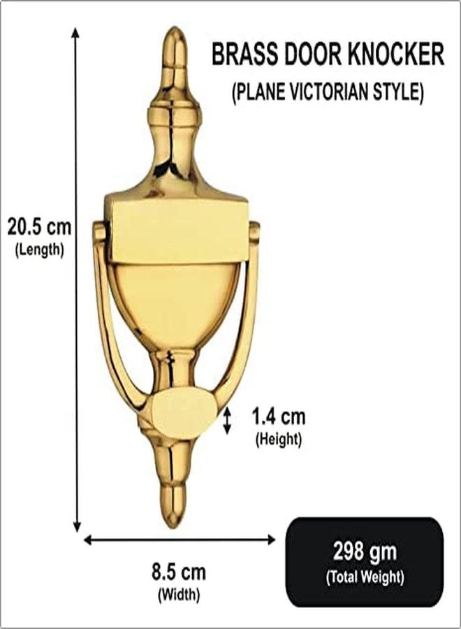 CARBON Brass Hand Crafted Gold Finish Door Knocker for Main Door Gate in Victorian Style (Pack of 1) - Image 2