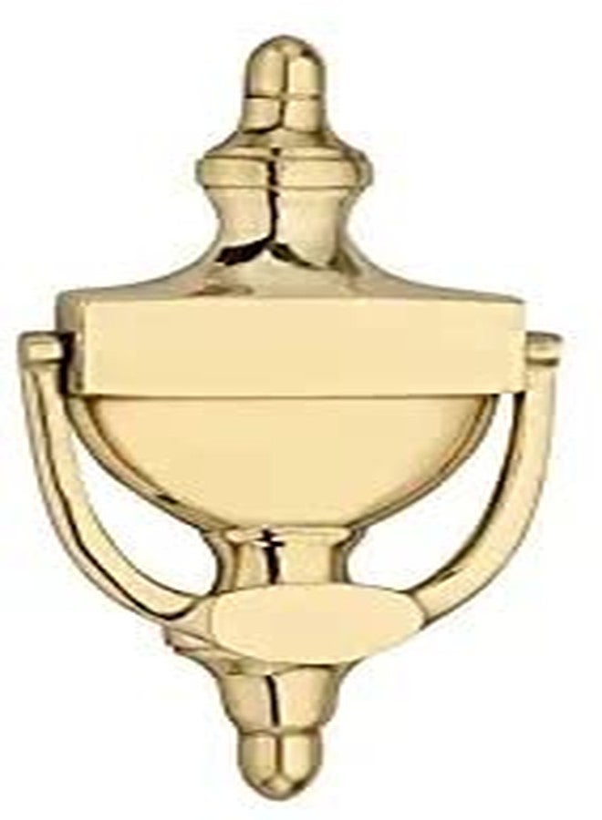 CARBON Brass Hand Crafted Gold Finish Door Knocker for Main Door Gate in Victorian Style (Pack of 1) - Image 1