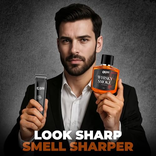 Beardo Ape-X Prime 3-in-1 Trimmer + Whisky Smoke Mens Perfume | Beard, Nose, Precision Trimmer with Type-C Charging + Long-Lasting Oudh Scent | Gift for Men, Husband, Boyfriend - Image 2