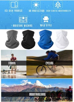 SOWUGI 4Piece Sun UV Protective Neck Gaiter Breathable Face Mask Face Cover Outdoor Cycling Neck Scarf  - Image 4