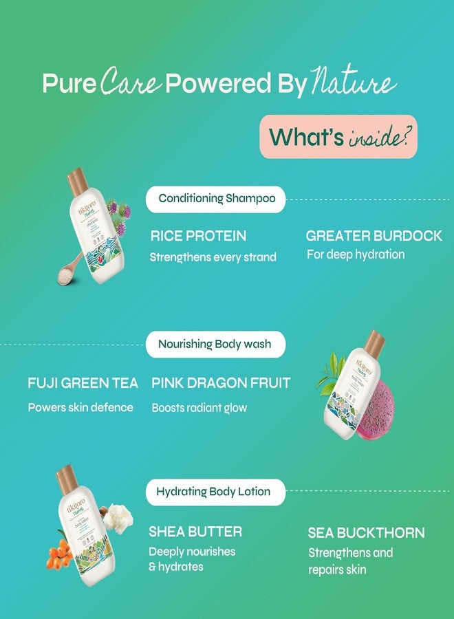 Tikitoro Teens Travel Kit With Nourishing Body Wash, Hydrating Body Lotion, Conditioning Shampoo and a Travel Pouch, Gifting Set For Children (11-16 years) (3 x 75ml) - Image 4