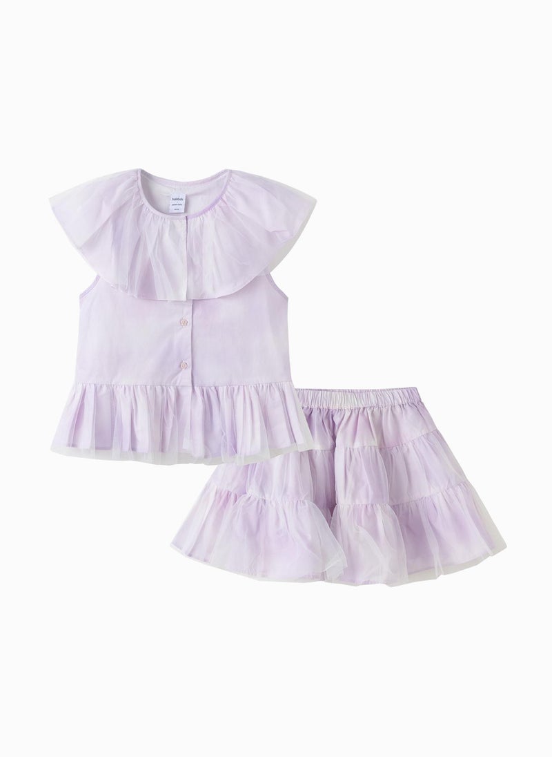 Balabala Kids Girl Woven short sleeve suit  - Image 1