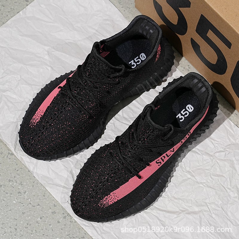 Summer Baiyi Coconut Shoes Men'S 350 Casual Sports Shoes Baby'S Breath Female Couple Running Shoes For Men And Women - Image 5