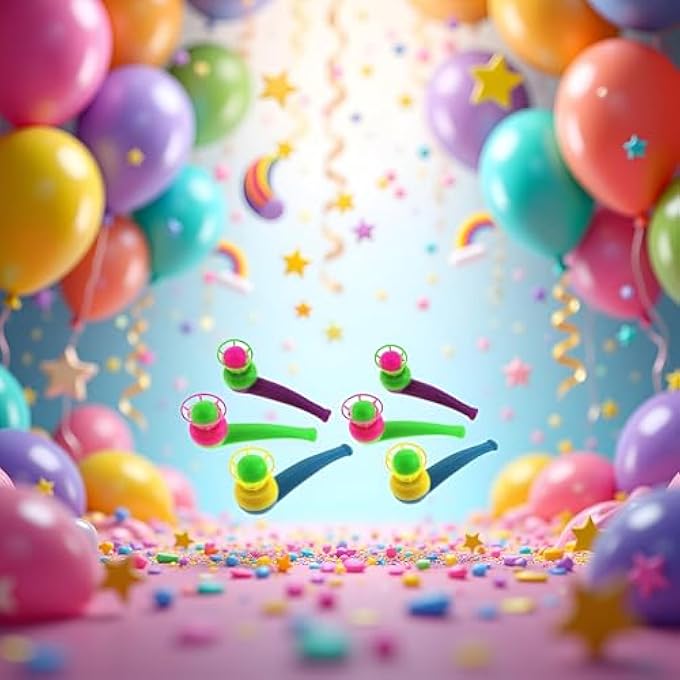 WLngtv 6 Pieces Random Color Floating Blow Pipe and Balls Game, Balance Blowing Stress Reliever for Adults Funny Party Supplies, Party Stress Relief - Image 3