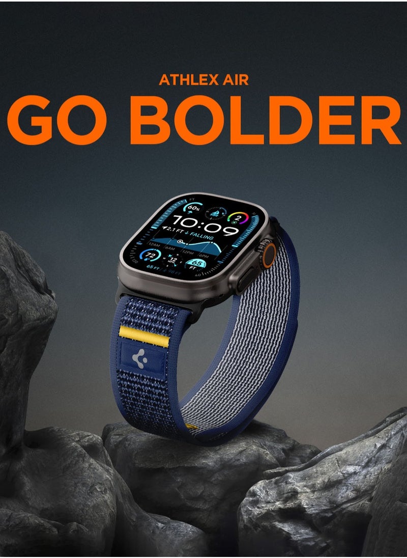 Spigen Athlex Air Apple Watch Band for Apple Watch Ultra 2/1 49mm, Series 10 46mm, 9/8/7 45mm, SE2/SE/6/5/4 44mm, 3/2/1 42mm Adjustable Loop Band Strap - Active Navy  - Image 2