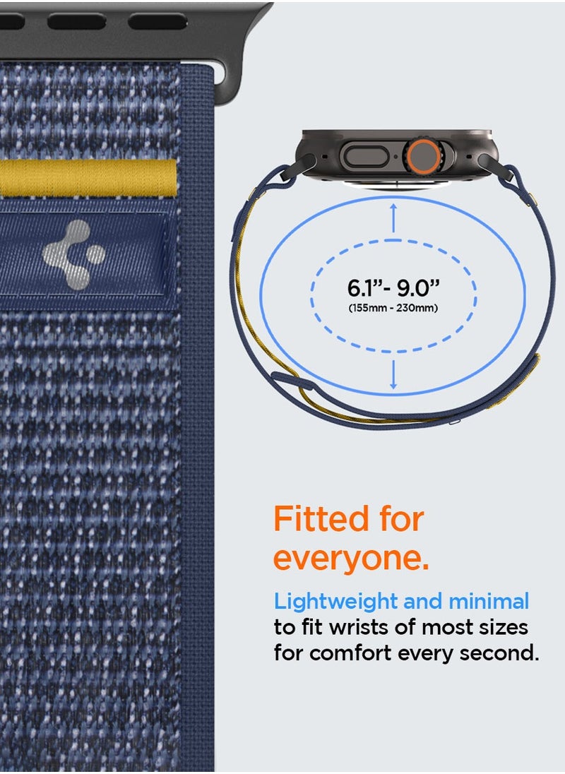 Spigen Athlex Air Apple Watch Band for Apple Watch Ultra 2/1 49mm, Series 10 46mm, 9/8/7 45mm, SE2/SE/6/5/4 44mm, 3/2/1 42mm Adjustable Loop Band Strap - Active Navy  - Image 3