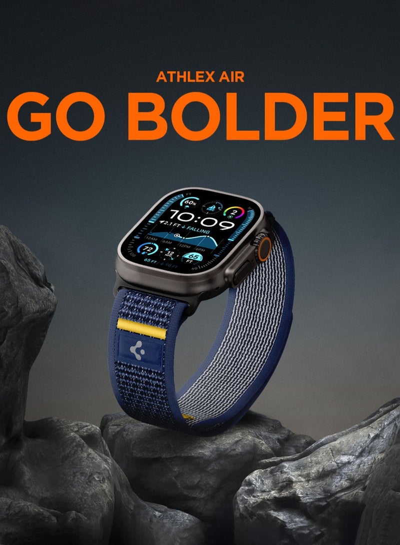 Spigen حزام ساعة آثليكس إير لساعة آبل ووتش ألترا 2/1 49 مم، سلسلة 10 46 مم، 9/8/7 45 مم، SE2/SE/6/5/4 44 مم، 3/2/1 42 مم حزام حلقة قابلة للتعديل - أكتيف نافي - Image 3