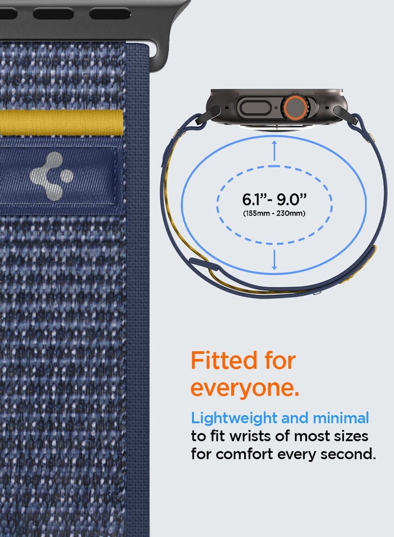 Spigen حزام ساعة آثليكس إير لساعة آبل ووتش ألترا 2/1 49 مم، سلسلة 10 46 مم، 9/8/7 45 مم، SE2/SE/6/5/4 44 مم، 3/2/1 42 مم حزام حلقة قابلة للتعديل - أكتيف نافي - Image 4