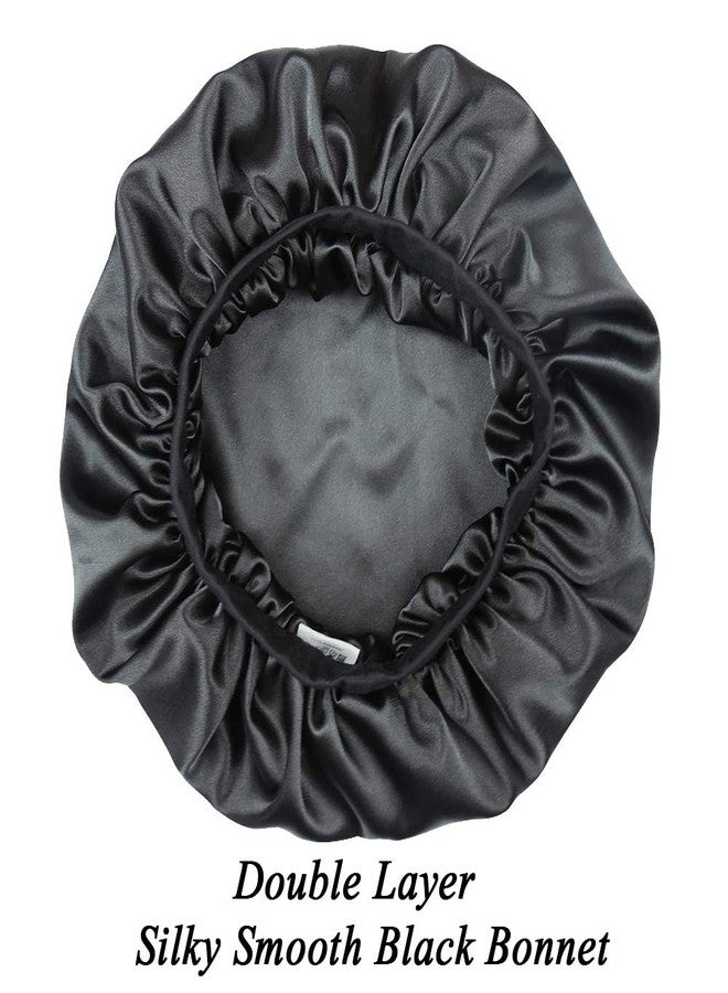 Alnorm Reversible Sleep Hat Ideal Gift Hair Care Satin Nightcap with Elastic Band - Image 2
