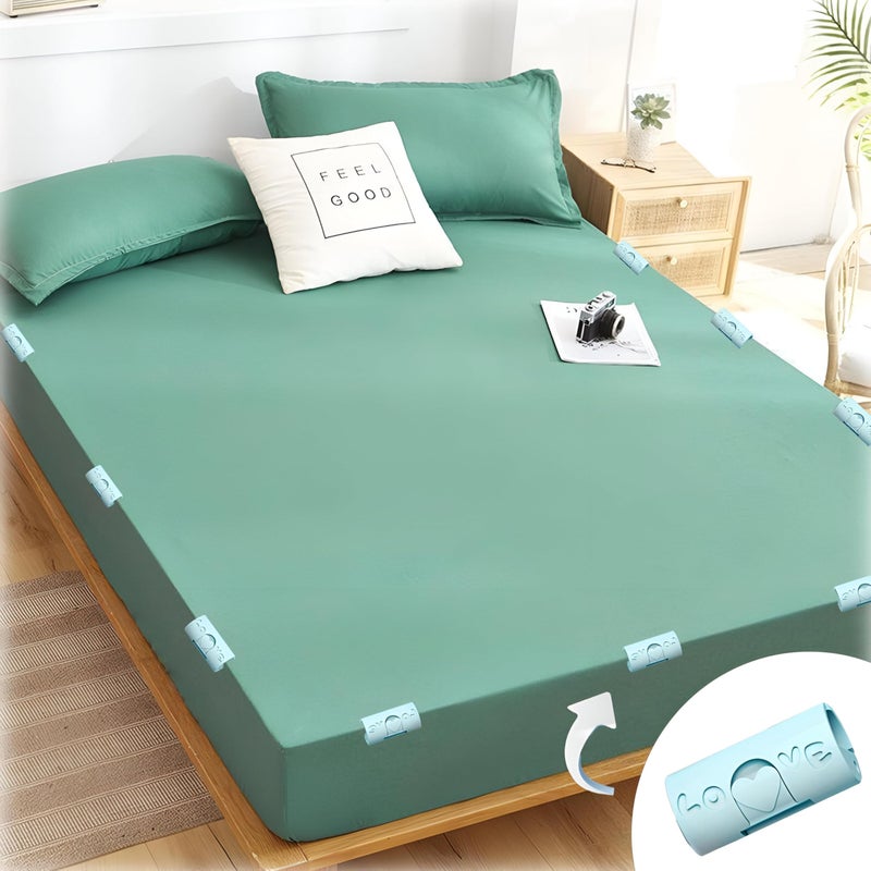 Bed Sheet Tongs - Wrinkle Free Using Our Sheet Clips & Fasteners: Versatile Clips Perfect for Keeping Sheets Tight, Also Useful as Snack Holders and Organizers - Image 4